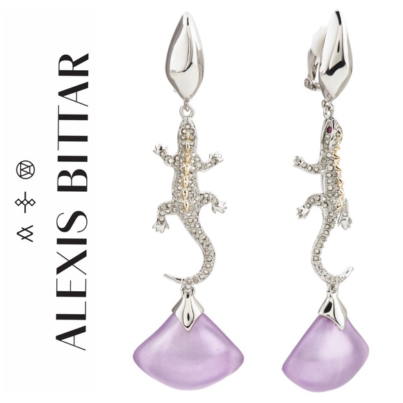 Alexis Bittar Jewelry - Alexis Bittar Maji Crystal& Lucite Lizard Earrings